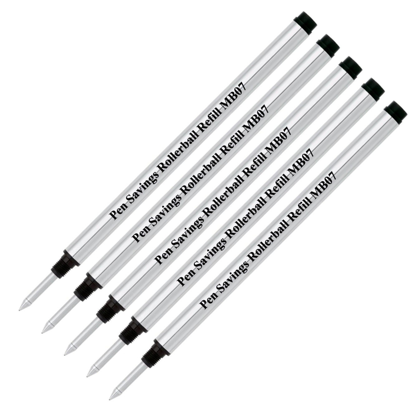Premium Rollerball Pen Refills for Montblanc Capped Pens, Medium .7mm, Swiss Tip