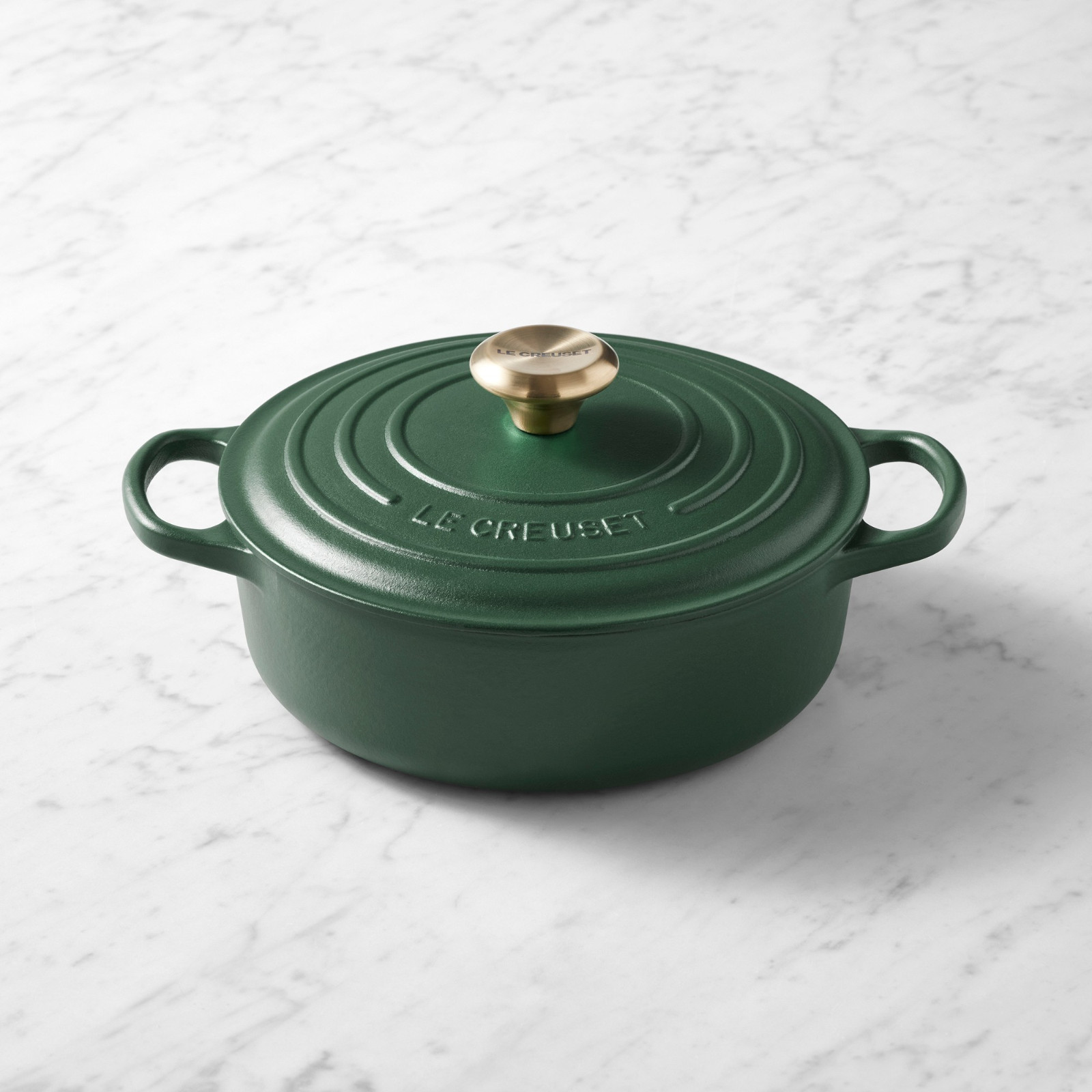 Le Creuset Signature Enameled Cast Iron Round Wide Dutch Oven, 3.5-Qt, Forêt Le Creuset Signature Enameled Cast Iron Round Wide Dutch Oven, 3.5-Qt, Forêt