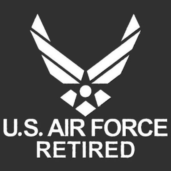 Retired Air Force Decal (White) Retired Air Force Decal (White)