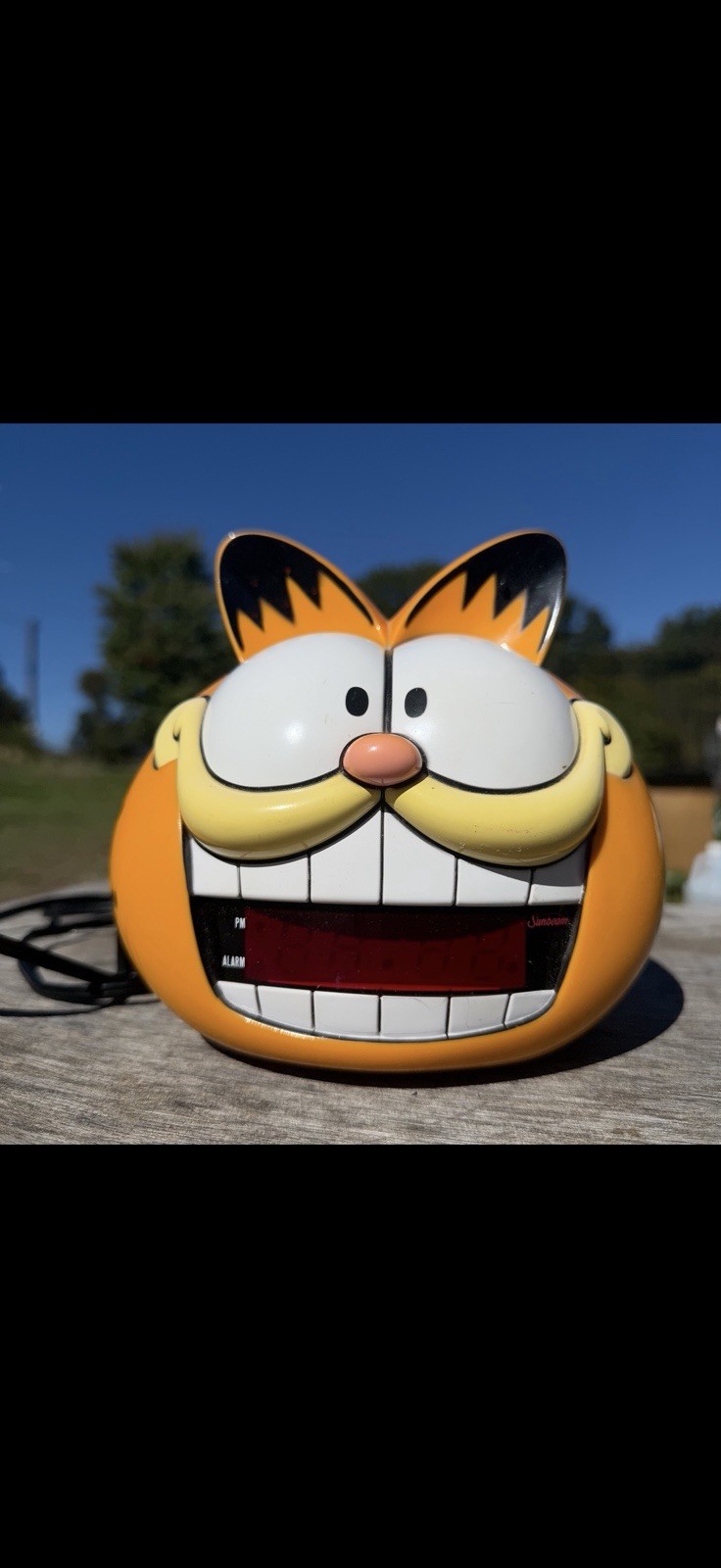 Vintage 1993 Garfield Sunbeam Talking Head LED Digital Alarm Clock 887-109 Works Vintage 1993 Garfield Sunbeam Talking Head LED Digital Alarm Clock 887-109 Works