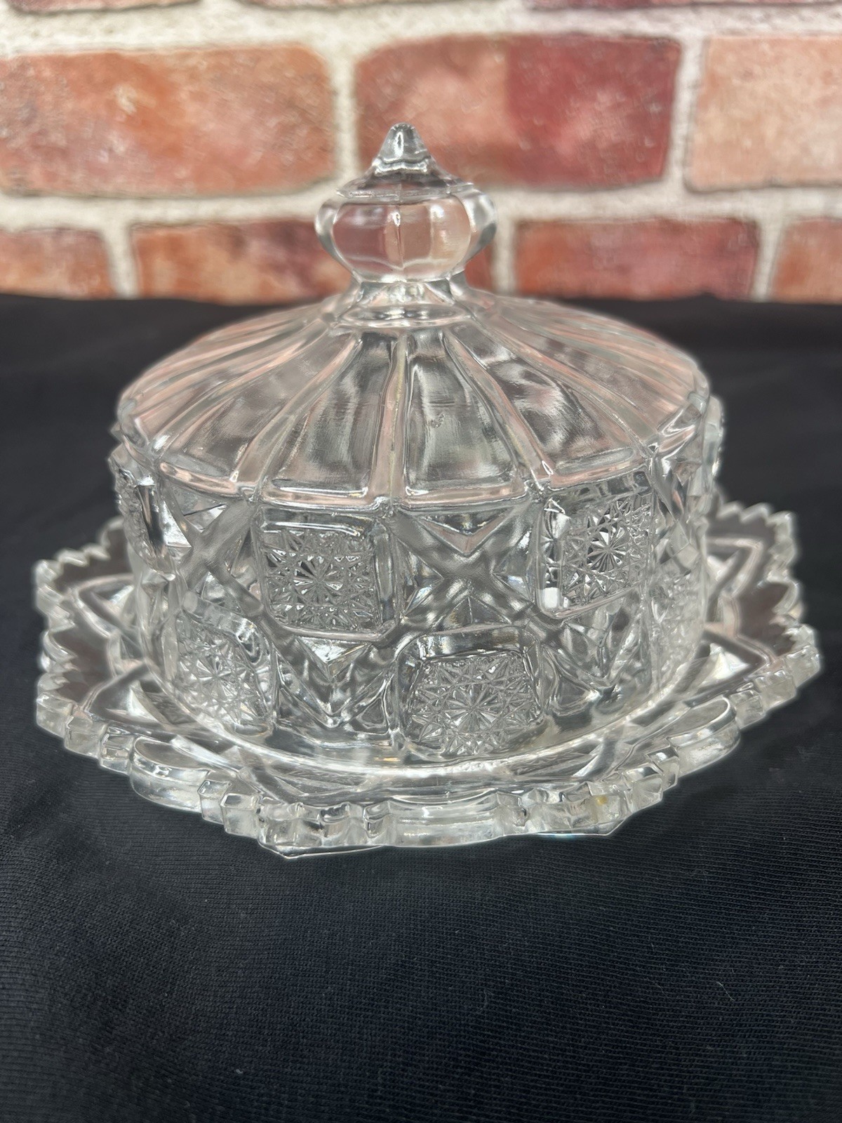 EAPG Westmoreland LACY DAISY Domed Butter/Tart/Small Cake Dish, 7 EAPG Westmoreland LACY DAISY Domed Butter/Tart/Small Cake Dish, 7