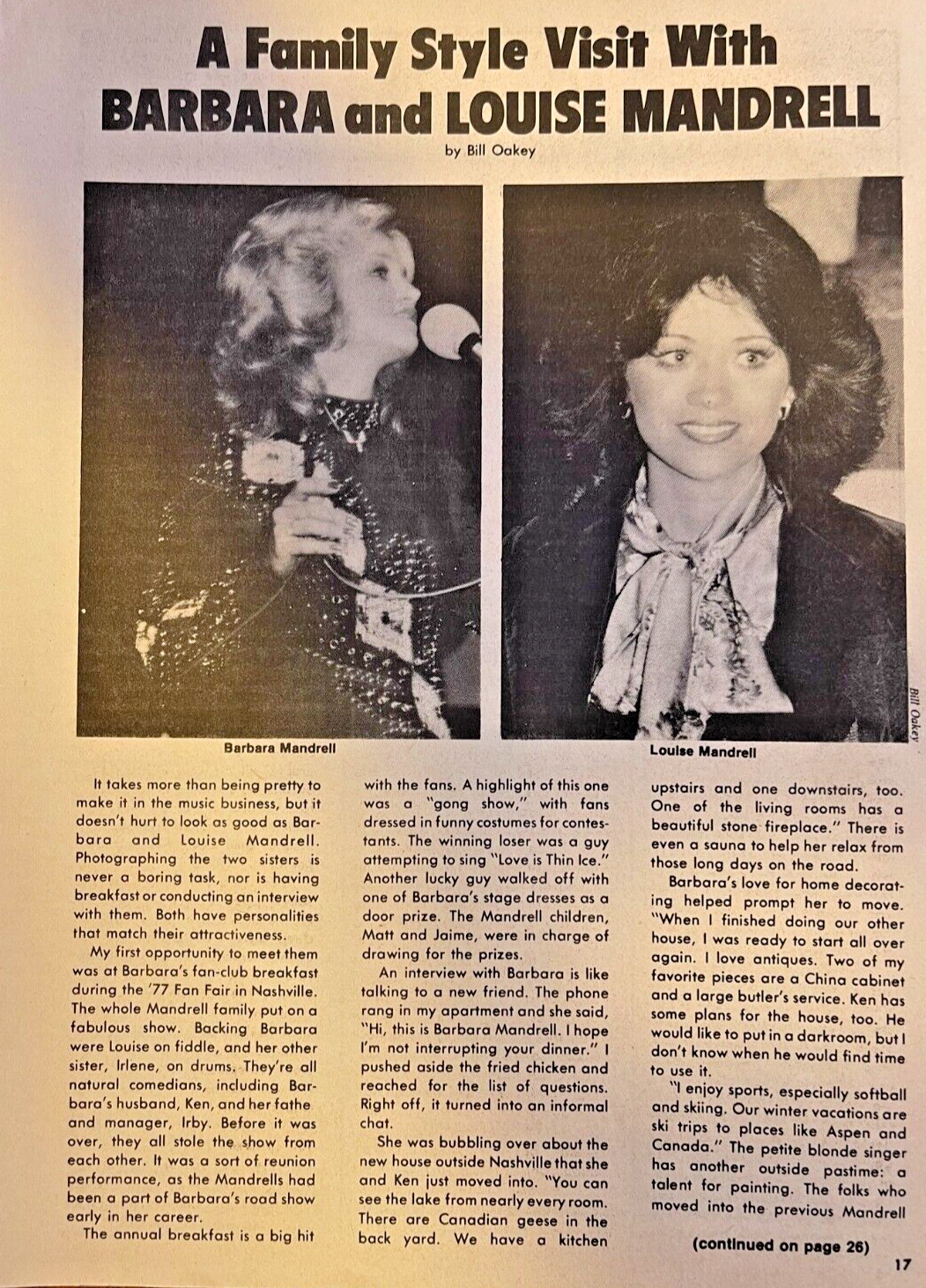 1979 Country Singers Barbara & Louise Mandrell 1979 Country Singers Barbara & Louise Mandrell