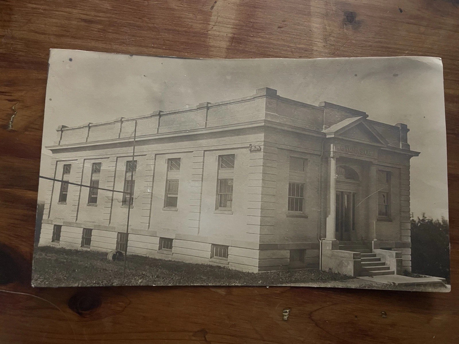 Antique Photo Early 1900s Classical Revival School College Building Gymnasium Antique Photo Early 1900s Classical Revival School College Building Gymnasium
