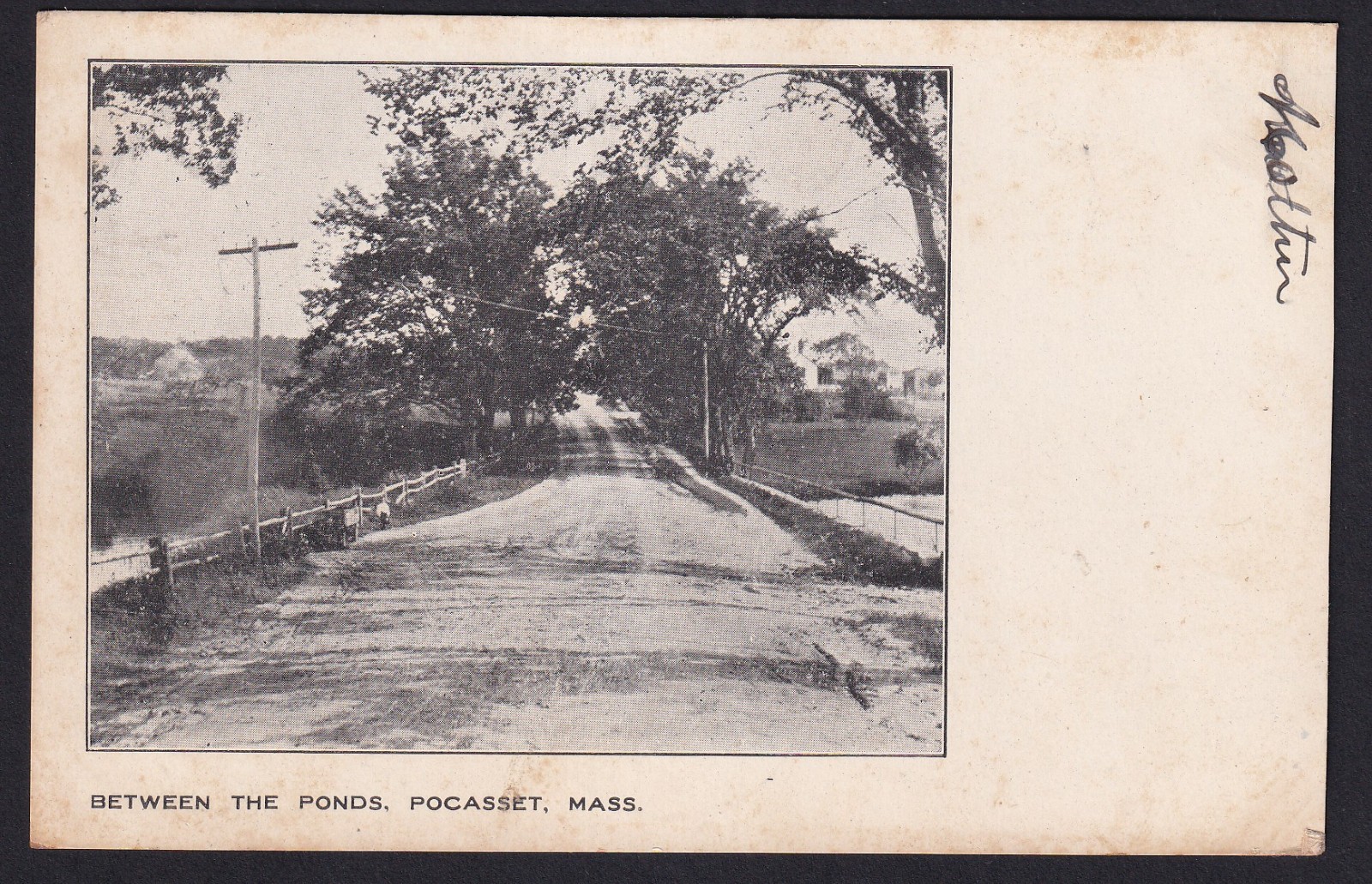 Massachusetts-MA-Pocasset-Between The Ponds-1906 Antique Postcard Massachusetts-MA-Pocasset-Between The Ponds-1906 Antique Postcard