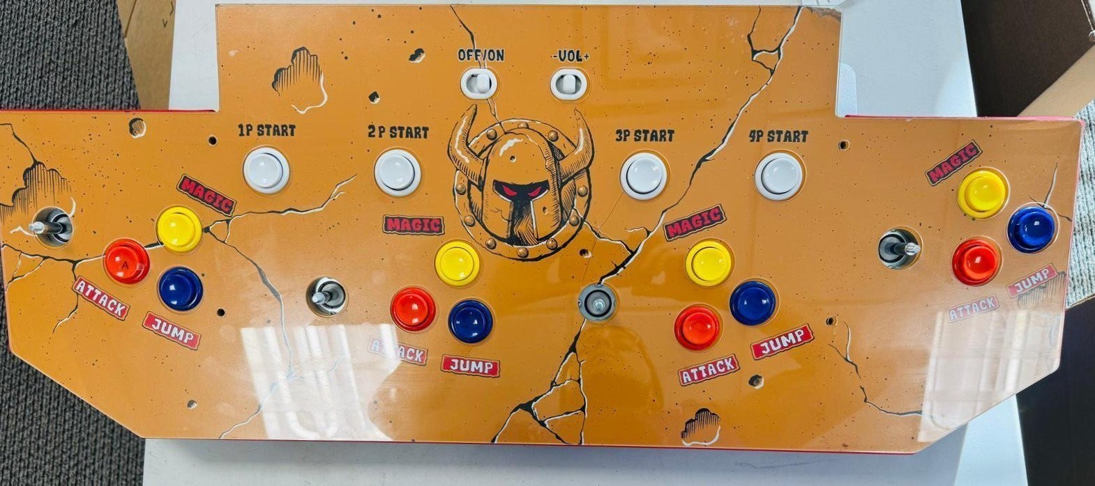 Arcade1Up Golden Axe 4-Player Control Panel Deck — Part Only - USED Arcade1Up Golden Axe 4-Player Control Panel Deck — Part Only - USED