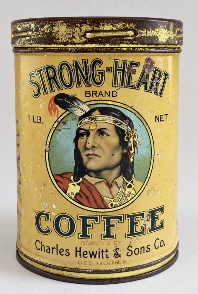 Vintage Strong Heart Coffee Tin 1 LB Charles Hewitt & Sons Des Moines Iowa Vintage Strong Heart Coffee Tin 1 LB Charles Hewitt & Sons Des Moines Iowa