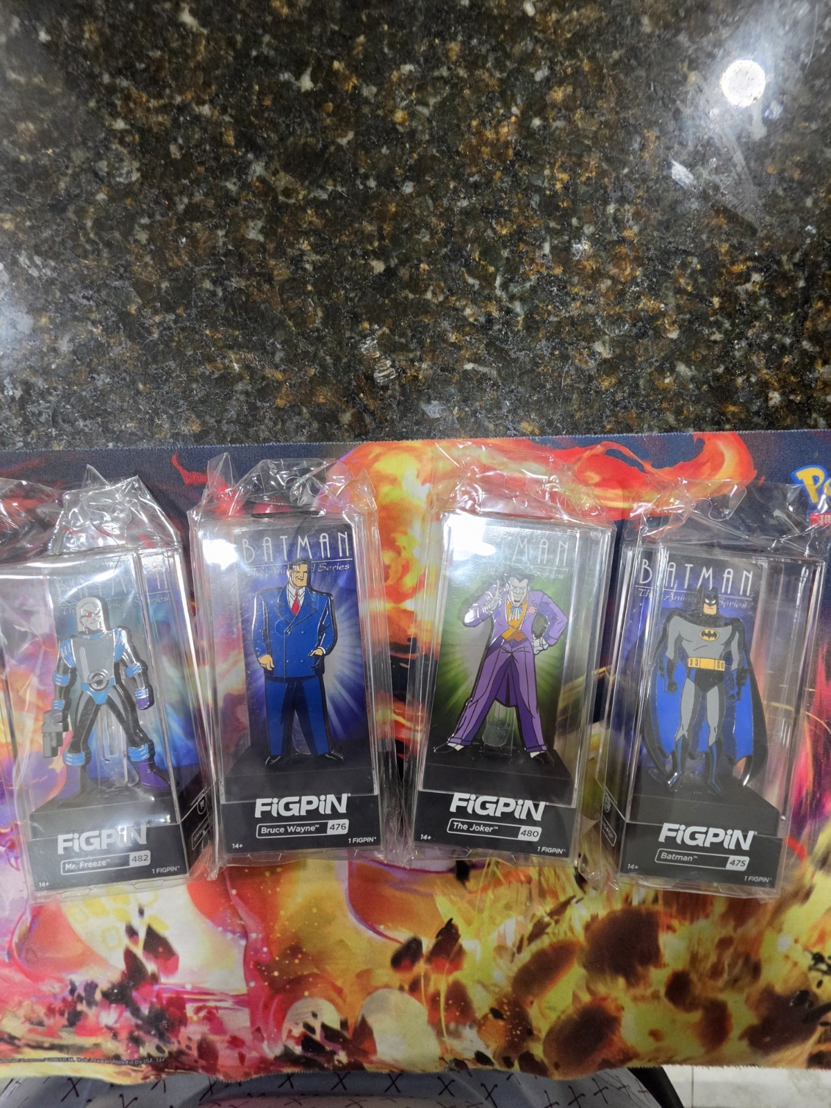 FiGPiN Batman: The Animated Series 4-Pin Set Batman Joker Bruce Freeze #475-482 FiGPiN Batman: The Animated Series 4-Pin Set Batman Joker Bruce Freeze #475-482