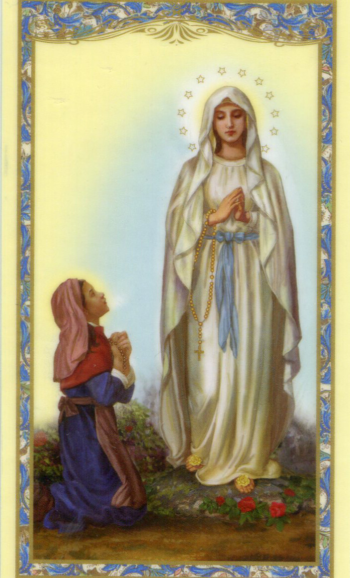 Novena to Our Lady of Lourdes 2 - Laminated Holy Cards - QUANTITY 25 CARDS Novena to Our Lady of Lourdes 2 - Laminated Holy Cards - QUANTITY 25 CARDS