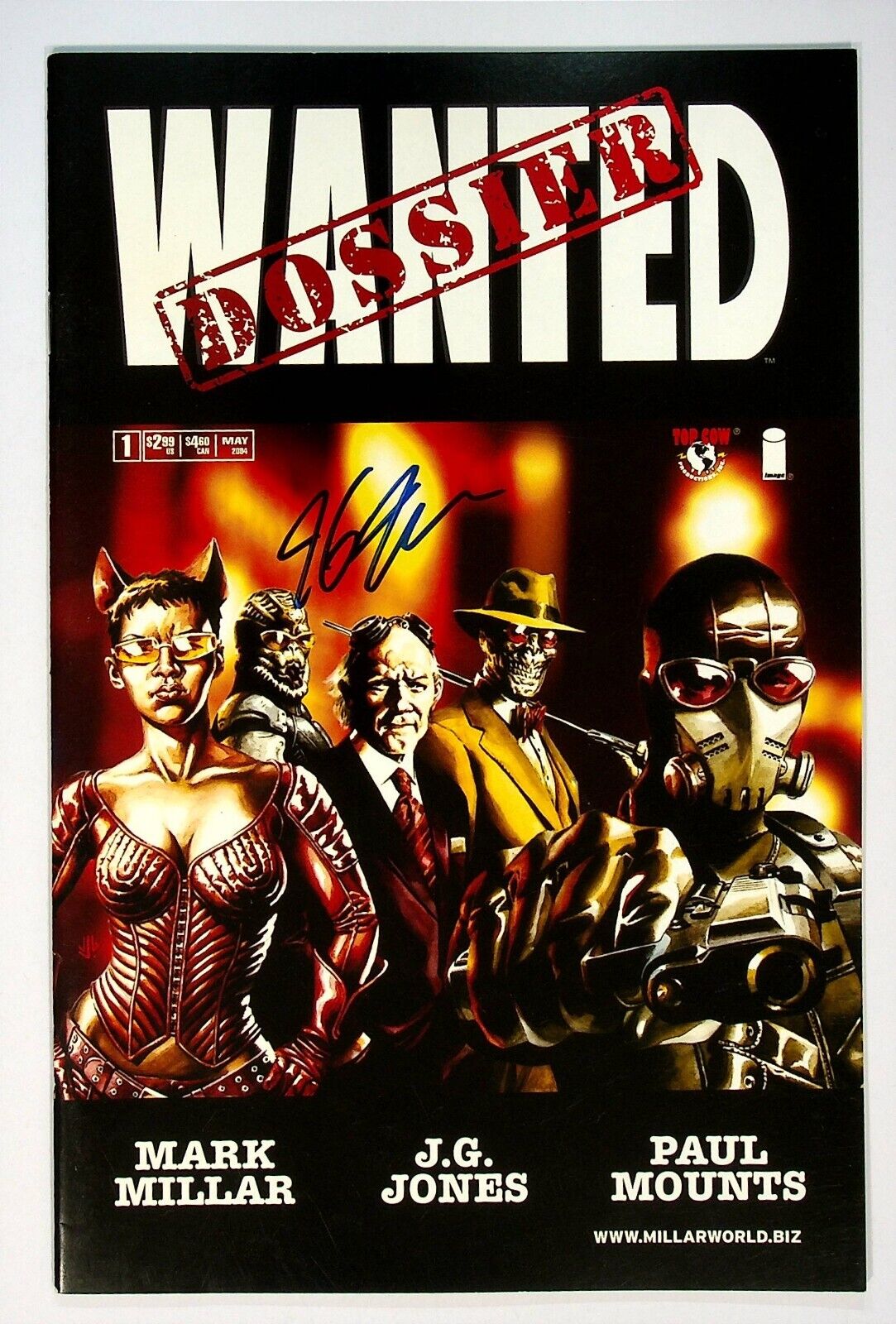 Wanted Dossier #1 Signed by JG Jones Top Cow Image