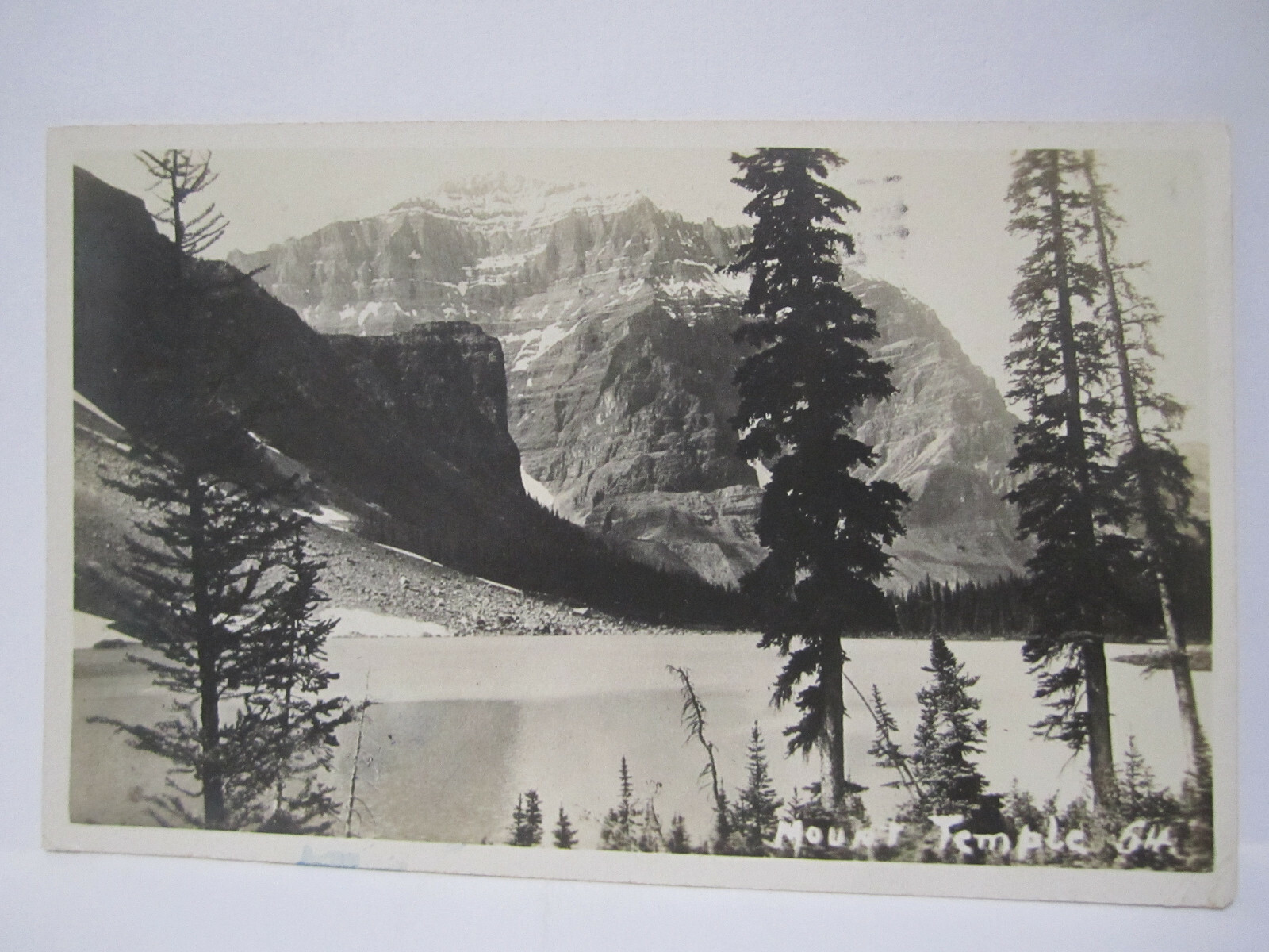 MOUNT MT TEMPLE REAL PHOTO POSTCARD AB ALBERTA CANADA 1928 RPPC MOUNT MT TEMPLE REAL PHOTO POSTCARD AB ALBERTA CANADA 1928 RPPC