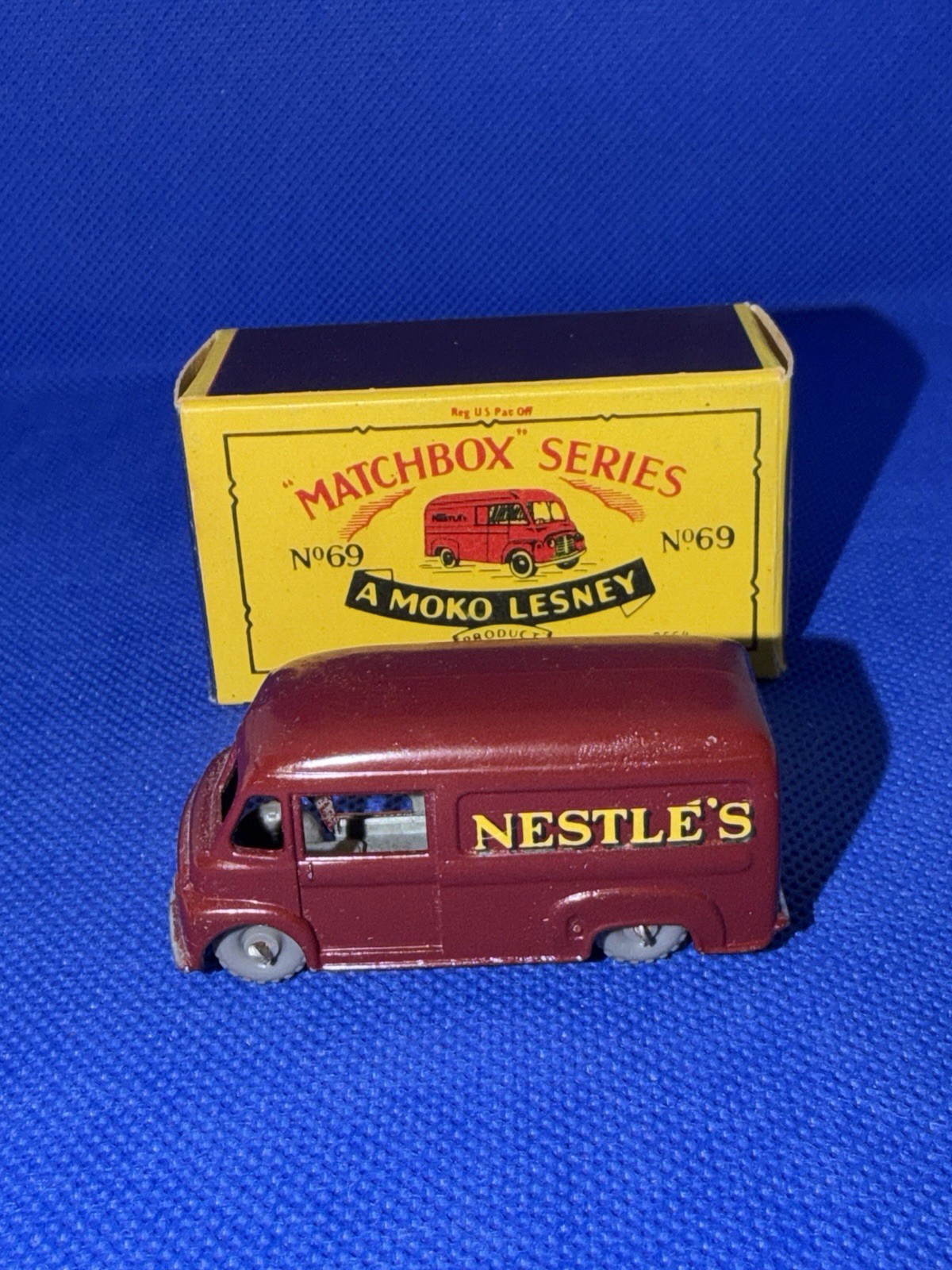Matchbox Moko Lesney #69 Commer 30 CWT Nestle's Van with GPW Original Box 1959 Matchbox Moko Lesney #69 Commer 30 CWT Nestle's Van with GPW Original Box 1959