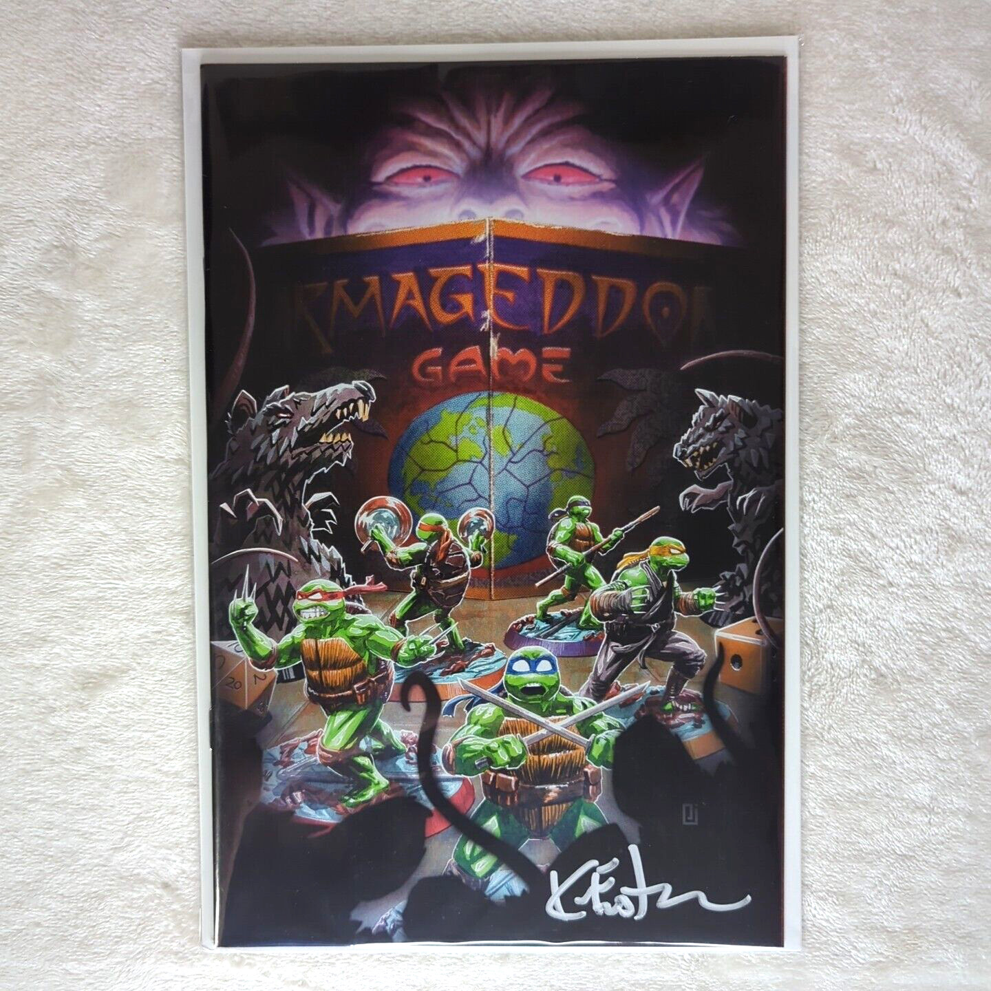 TMNT The Armageddon Game 6 Signed by Kevin Eastman COA Jolzar Retailer Exclusive