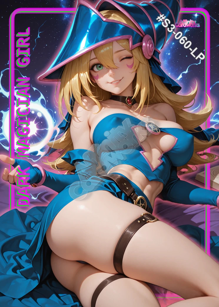 Dark Magician Girl Yu-Gi-Oh Custom Sexy Anime Waifu Trading Card Standard Dark Magician Girl Yu-Gi-Oh Custom Sexy Anime Waifu Trading Card Standard