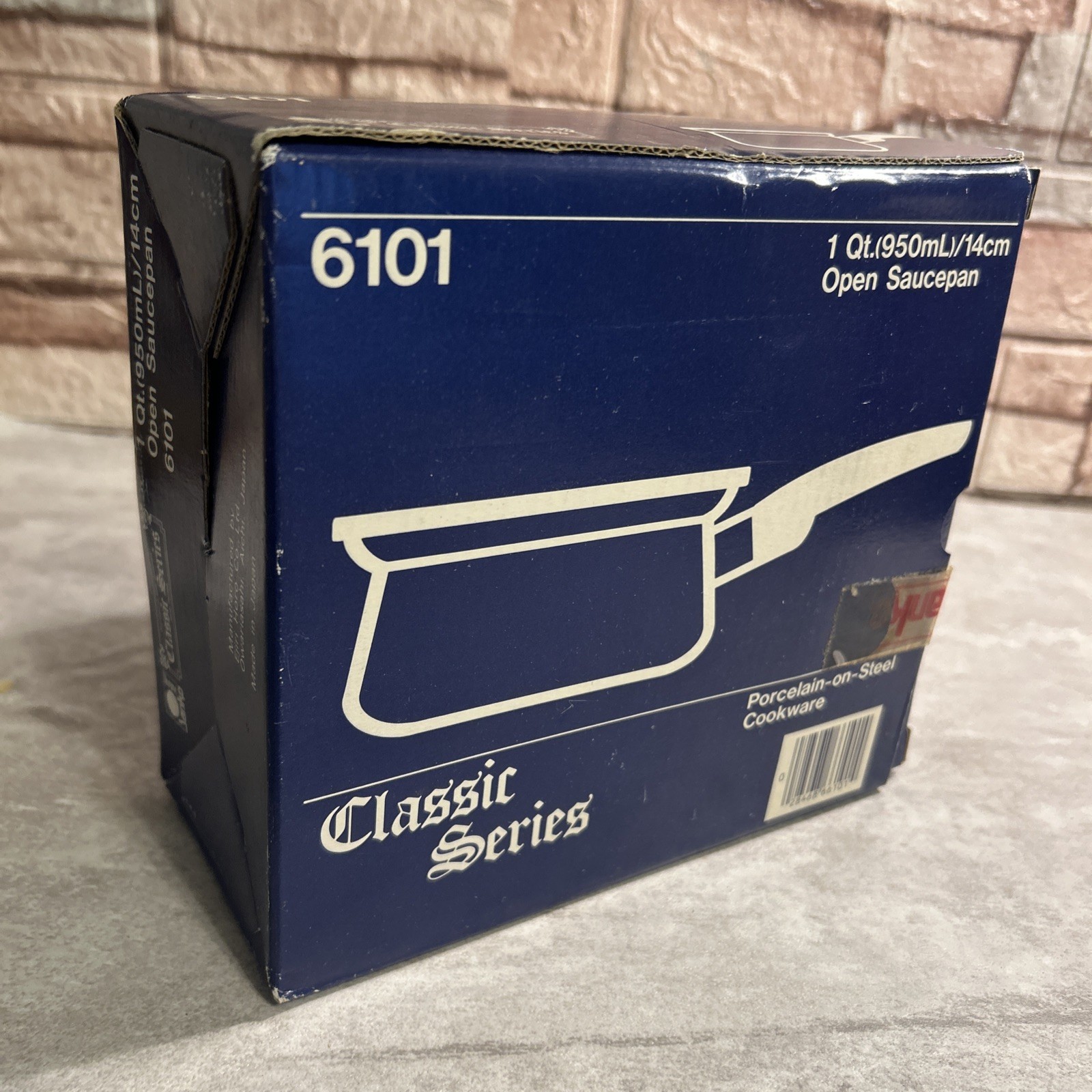 NOB Sanko Ware Classic Series 1 Qt Saucepan Blue Porcelain Steel w Box NOB Sanko Ware Classic Series 1 Qt Saucepan Blue Porcelain Steel w Box