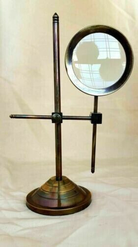 Solid Brass Magnifying Glass Vintage Adjustable Stand Magnifier Desktop Gifts Solid Brass Magnifying Glass Vintage Adjustable Stand Magnifier Desktop Gifts