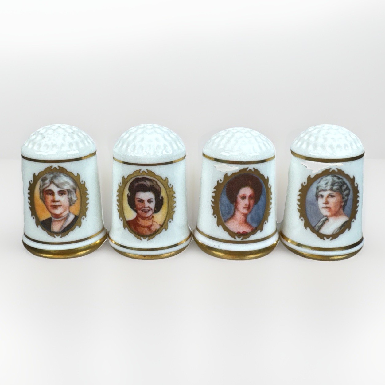 Franklin Mint First Ladies Thimbles Betty Ford Lou Hoover Florence Harding 4 Lot Franklin Mint First Ladies Thimbles Betty Ford Lou Hoover Florence Harding 4 Lot