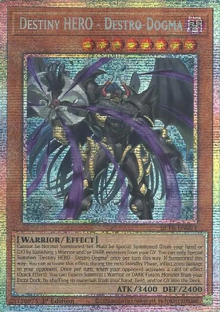 Destiny HERO - Destro-Dogma BETB-EN021 Starlight Rare 1st Ed Destiny HERO - Destro-Dogma BETB-EN021 Starlight Rare 1st Ed