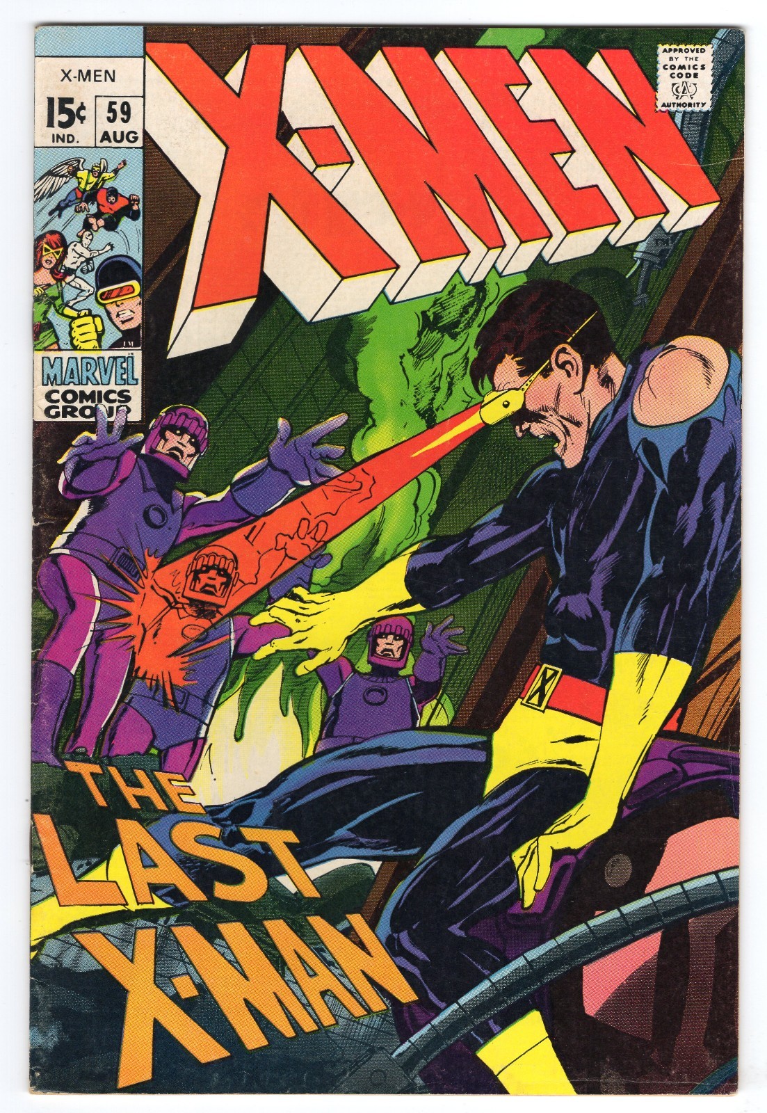 X-Men 59 1969 Marvel Comics VG/F 5.0 Havok Cyclops Angel Sentinels