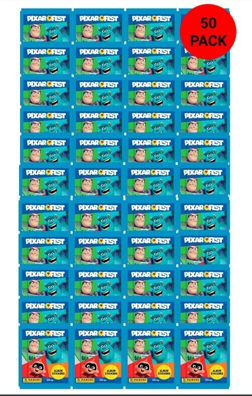 Panini -Disney Pixar Fest Album Stickers (200 Stickers/50 Cards) 50 Packs No Box