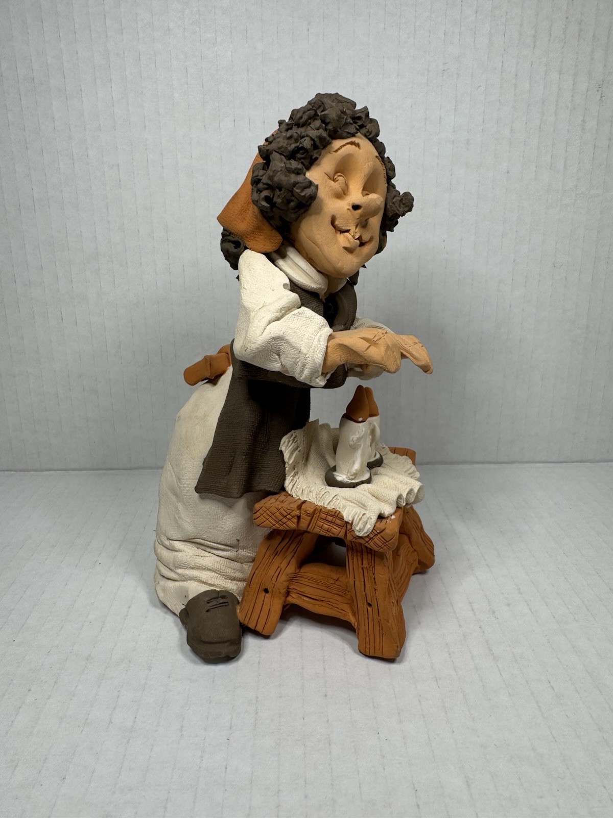 STUNNING SCULPTURE Jewish Woman With Candles at the Bima Denis Filster Judaica STUNNING SCULPTURE Jewish Woman With Candles at the Bima Denis Filster Judaica