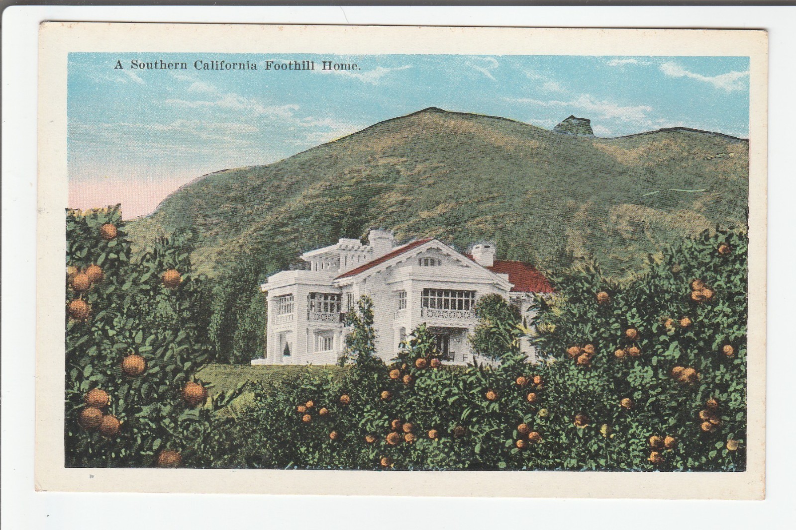 California CA postcard - Southern Foothill Home 1920s Los Angeles? California CA postcard - Southern Foothill Home 1920s Los Angeles?