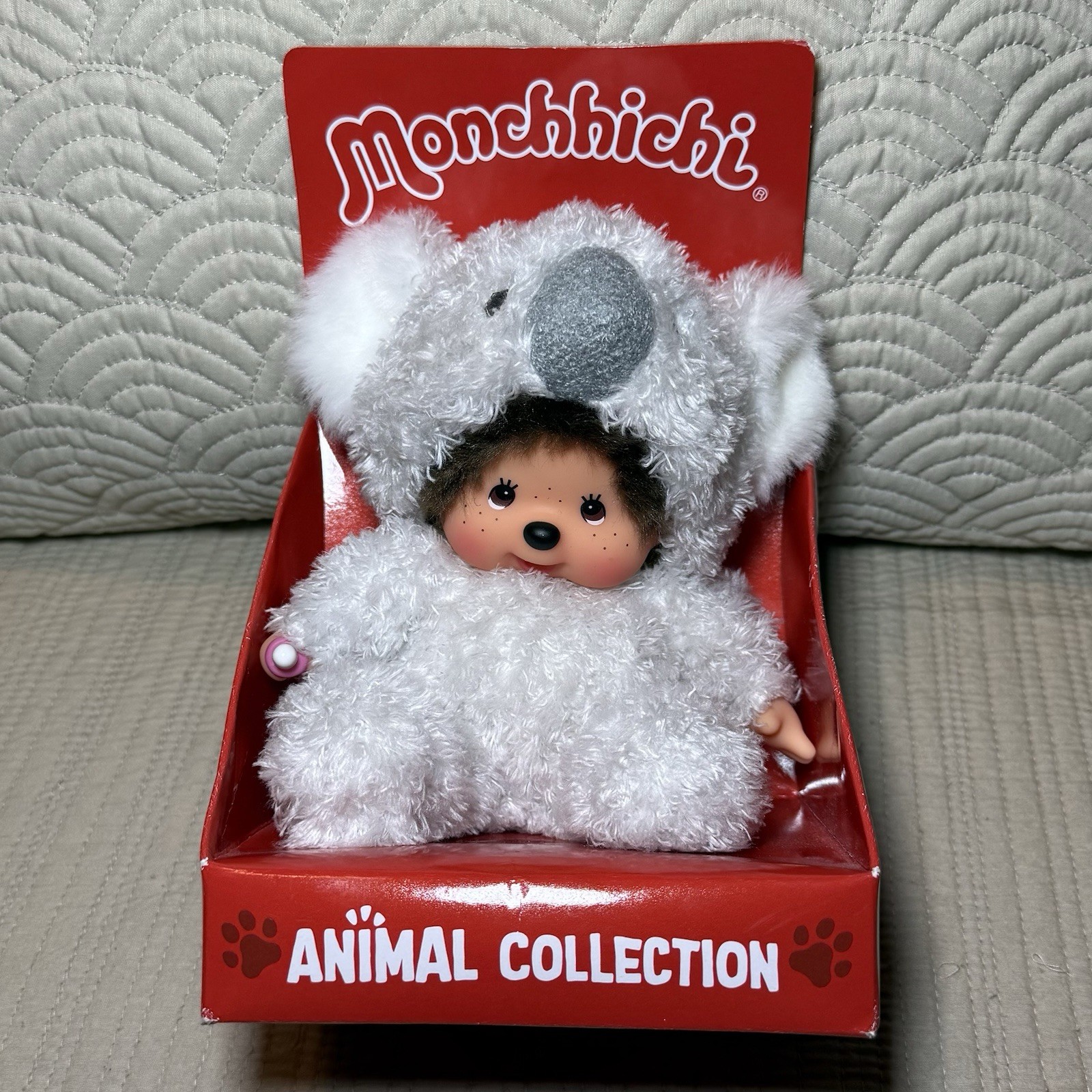 NIB Monchhichi Animal Collection Gray KOALA 8\