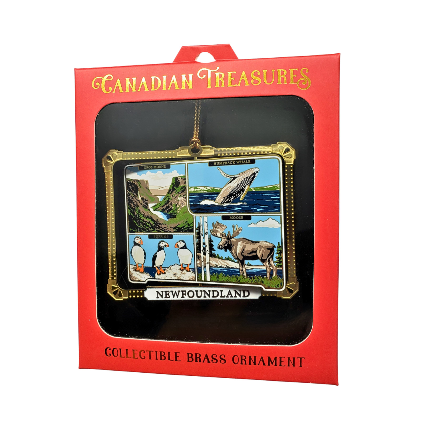 Canada Brass Travel Ornament Newfoundland Wildlife Humpback Whale Puffins Moose Canada Brass Travel Ornament Newfoundland Wildlife Humpback Whale Puffins Moose