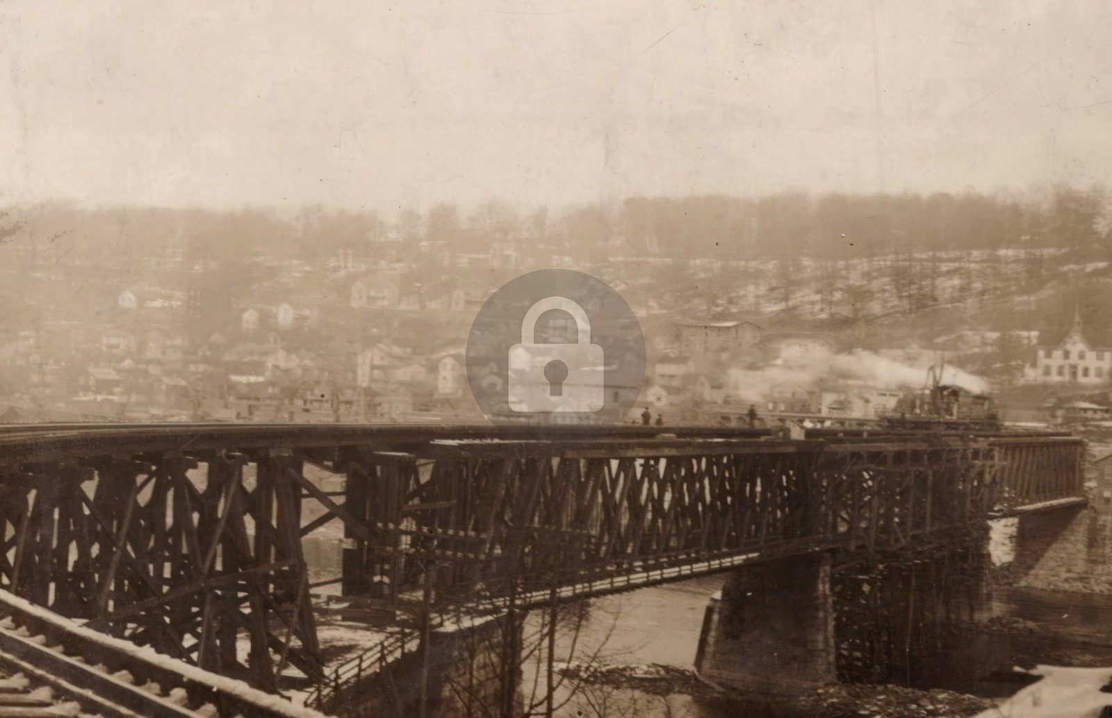 Foxburg PA B&o Railroad Bridge Construction Clarion Co RPPC Photo Postcard COPY Foxburg PA B&o Railroad Bridge Construction Clarion Co RPPC Photo Postcard COPY