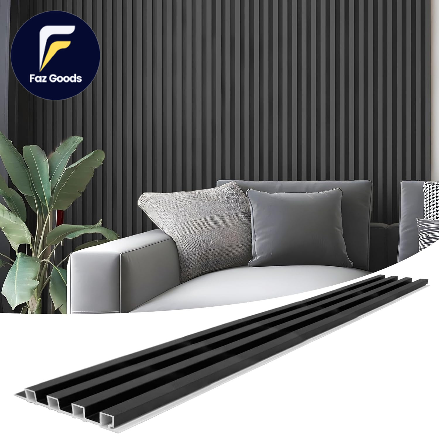 8-Pack 96 X 6In WPC Acoustic Slat Wall Panel for Modern Interior Decor TV Back 8-Pack 96 X 6In WPC Acoustic Slat Wall Panel for Modern Interior Decor TV Back