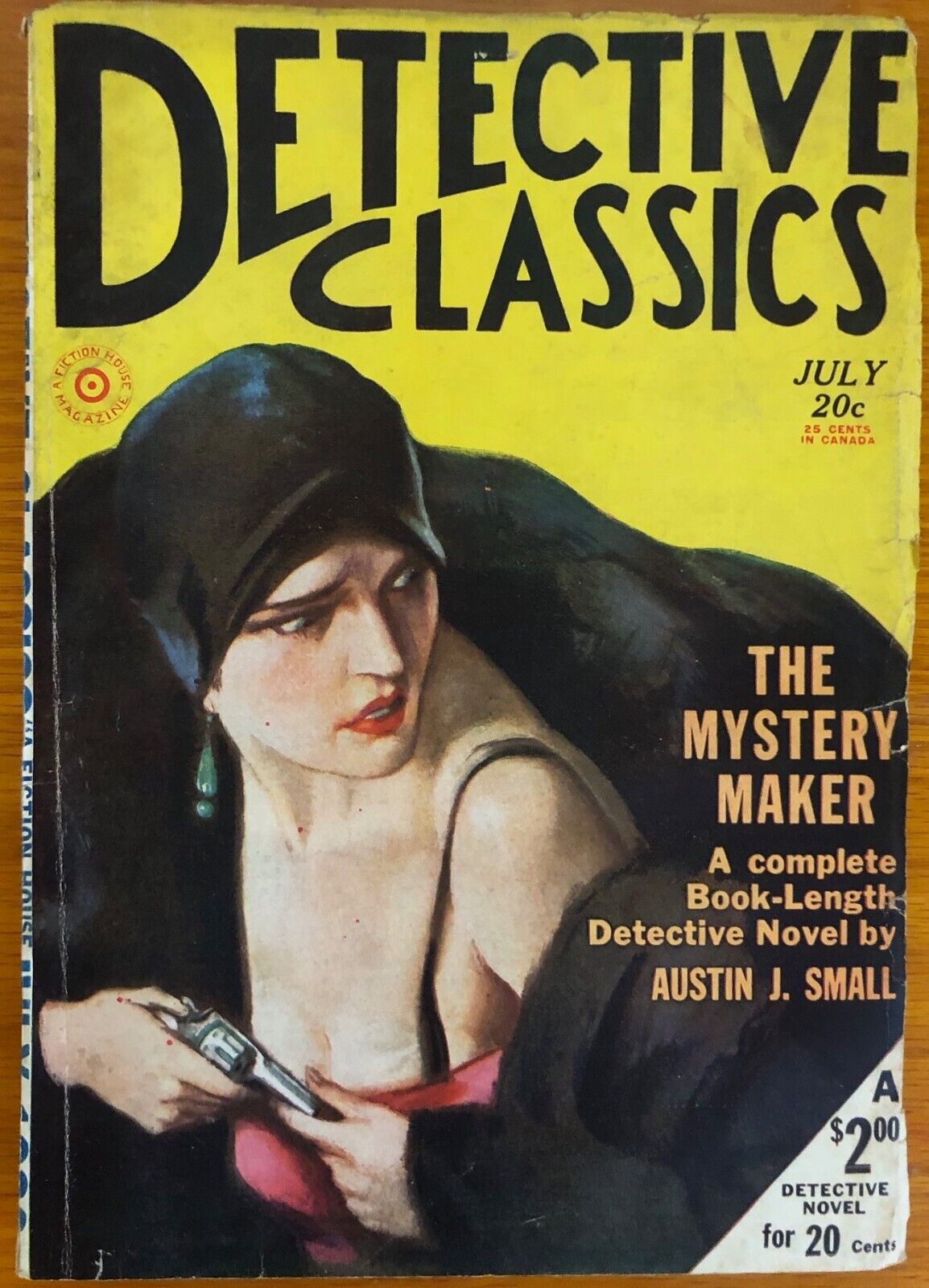 DETECTIVE CLASSICS July 1930  VG/F   Pulp Gun Moll cover Nice page quality