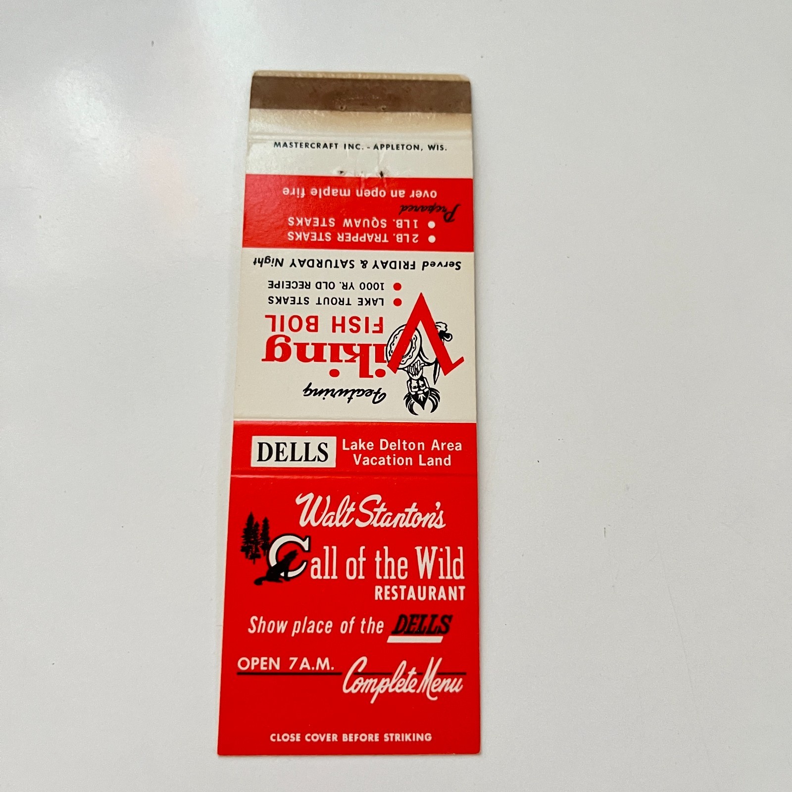 Walt Stanton\'s Call of the Wild Restaurant Vintage Matchbook Cover TMB50-4 Walt Stanton\'s Call of the Wild Restaurant Vintage Matchbook Cover TMB50-4