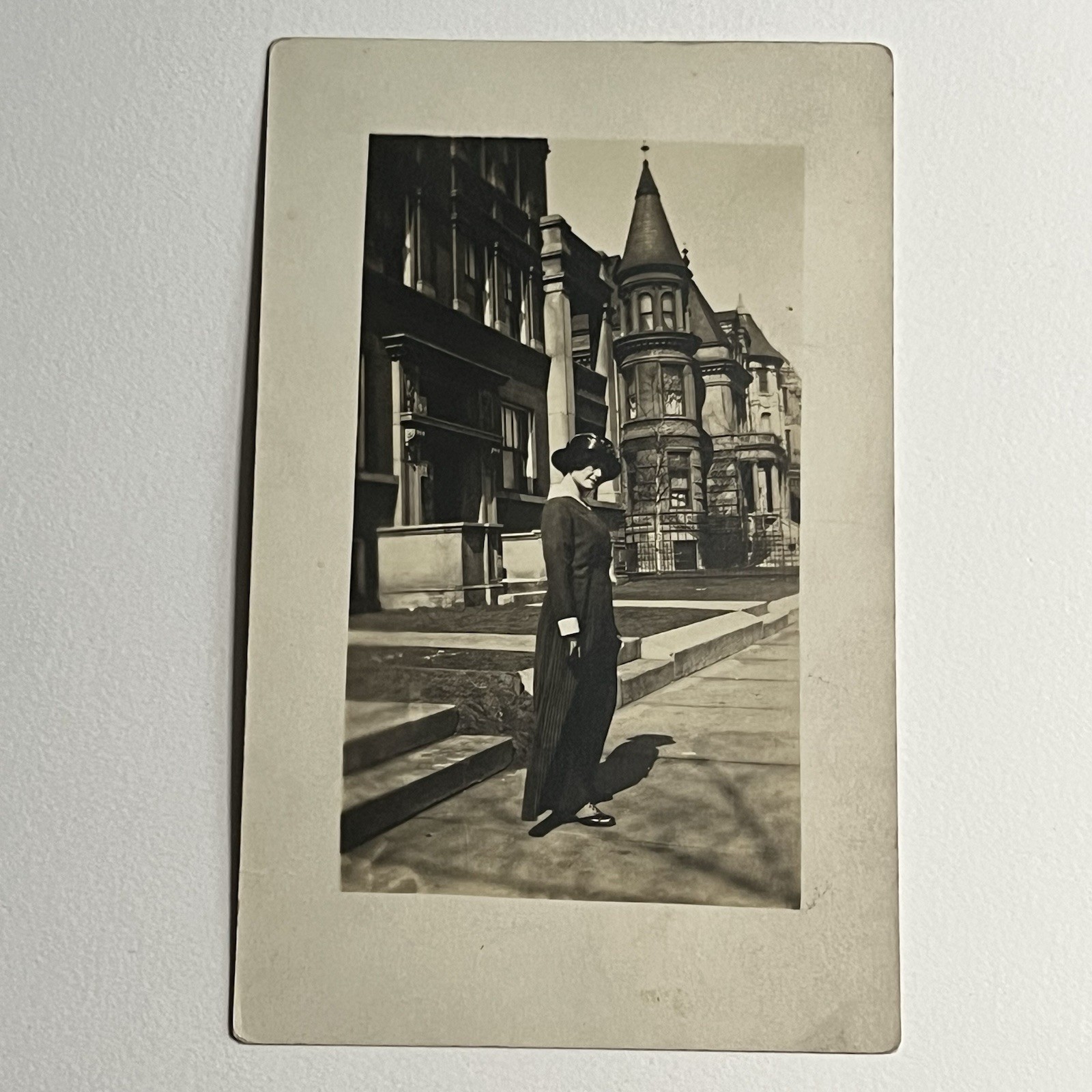 Vintage RPPC Real Photograph Postcard Beautiful Woman Street View Chicago IL Vintage RPPC Real Photograph Postcard Beautiful Woman Street View Chicago IL