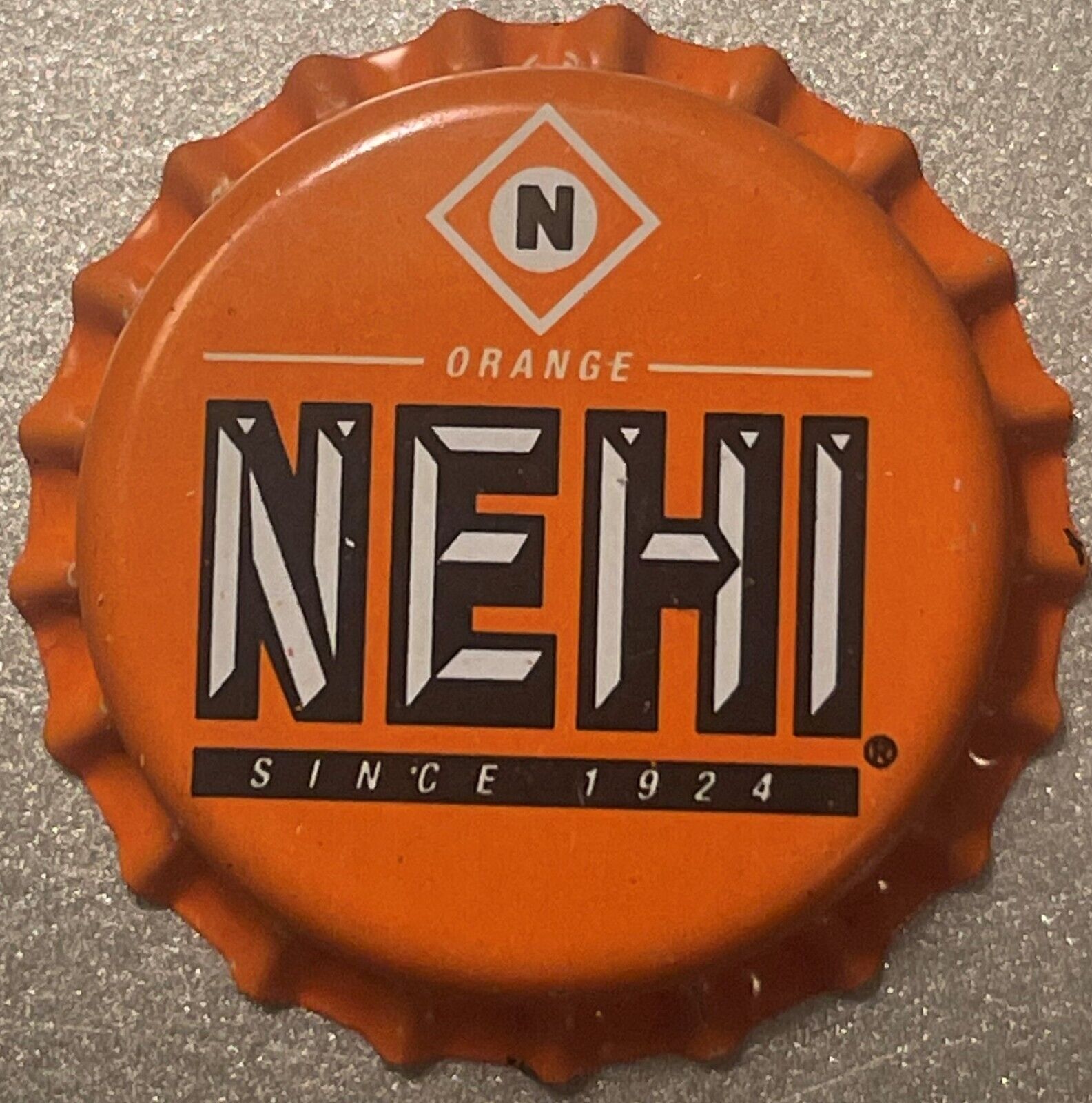 Vintage Nehi Orange Bottle Cap, Dr Pepper Bottling, Jefferson, NC  1980s