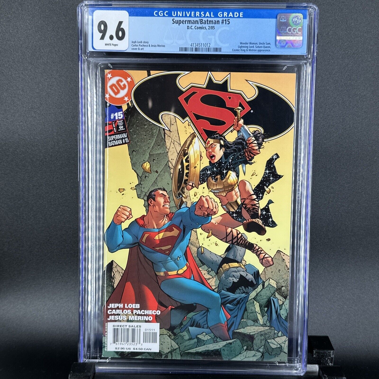Superman Batman #15 CGC Graded 9.6 DC February 2005 White Pages Comic Book