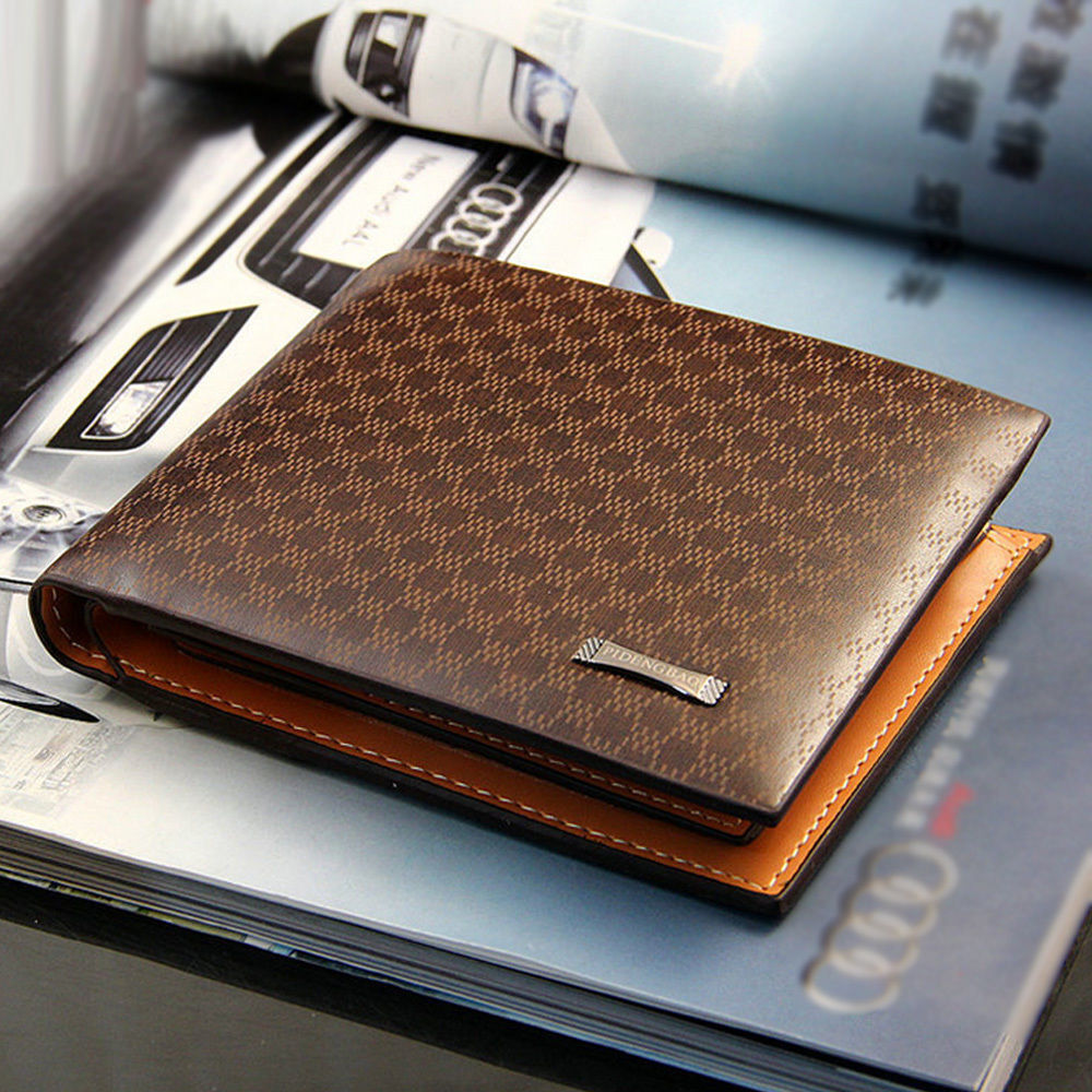 Men\'s Leather Bifold ID Card Holder Purse Wallet Billfold Handbag Slim Clutch 