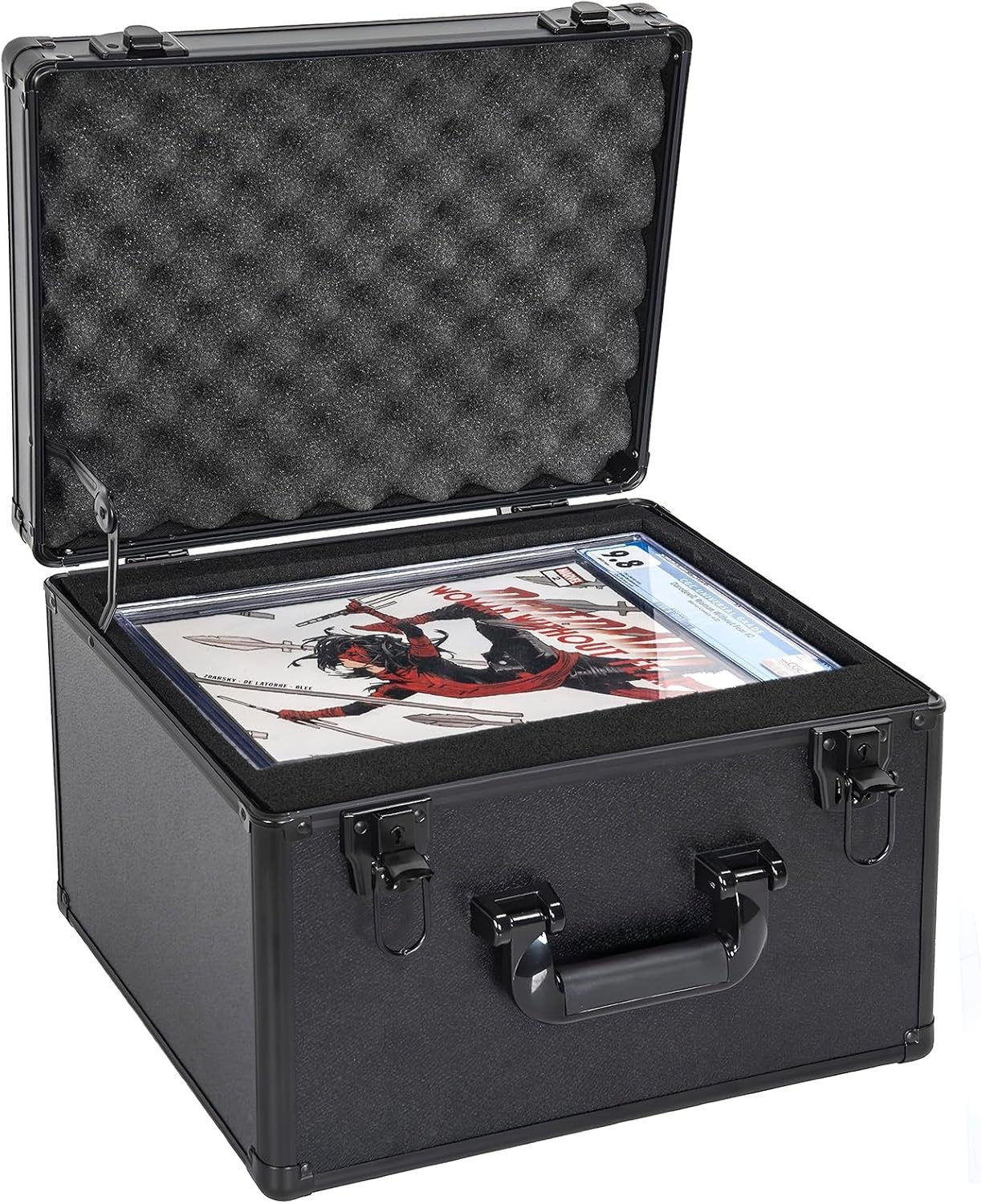 Aluminum Graded Comic Book Storage Box, Hard Case Fits for 14 CGC Graded Comic B