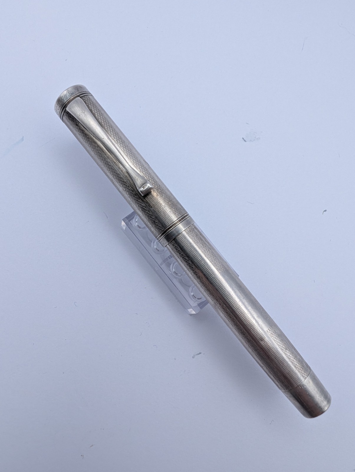 Vintage UNIC Sterling Silver Pocket Fountain Pen – Art Deco, 18k Nib, France Vintage UNIC Sterling Silver Pocket Fountain Pen – Art Deco, 18k Nib, France