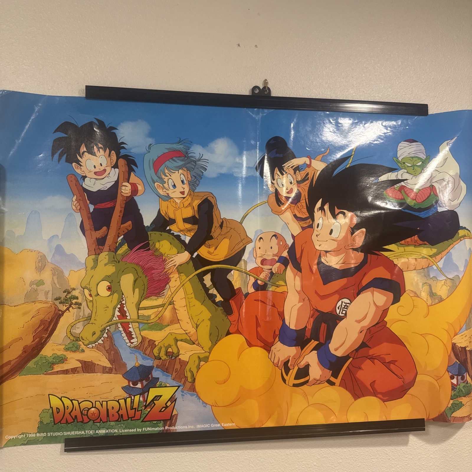 Vintage 1998 Dragon Ball Z Wall Scroll Goku Bulma Piccolo IM40018 22”x34”