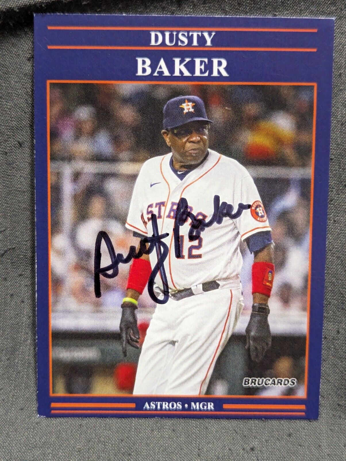 Dusty Baker Autograph Signed Card Houston Astros 