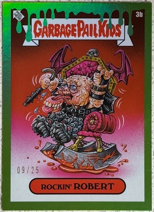 2024 GARBAGE PAIL KIDS DRESS TO GROTESQUE #3b ROCKIN\' ROBERT SLIM GREEN FOIL 2024 GARBAGE PAIL KIDS DRESS TO GROTESQUE #3b ROCKIN\' ROBERT SLIM GREEN FOIL