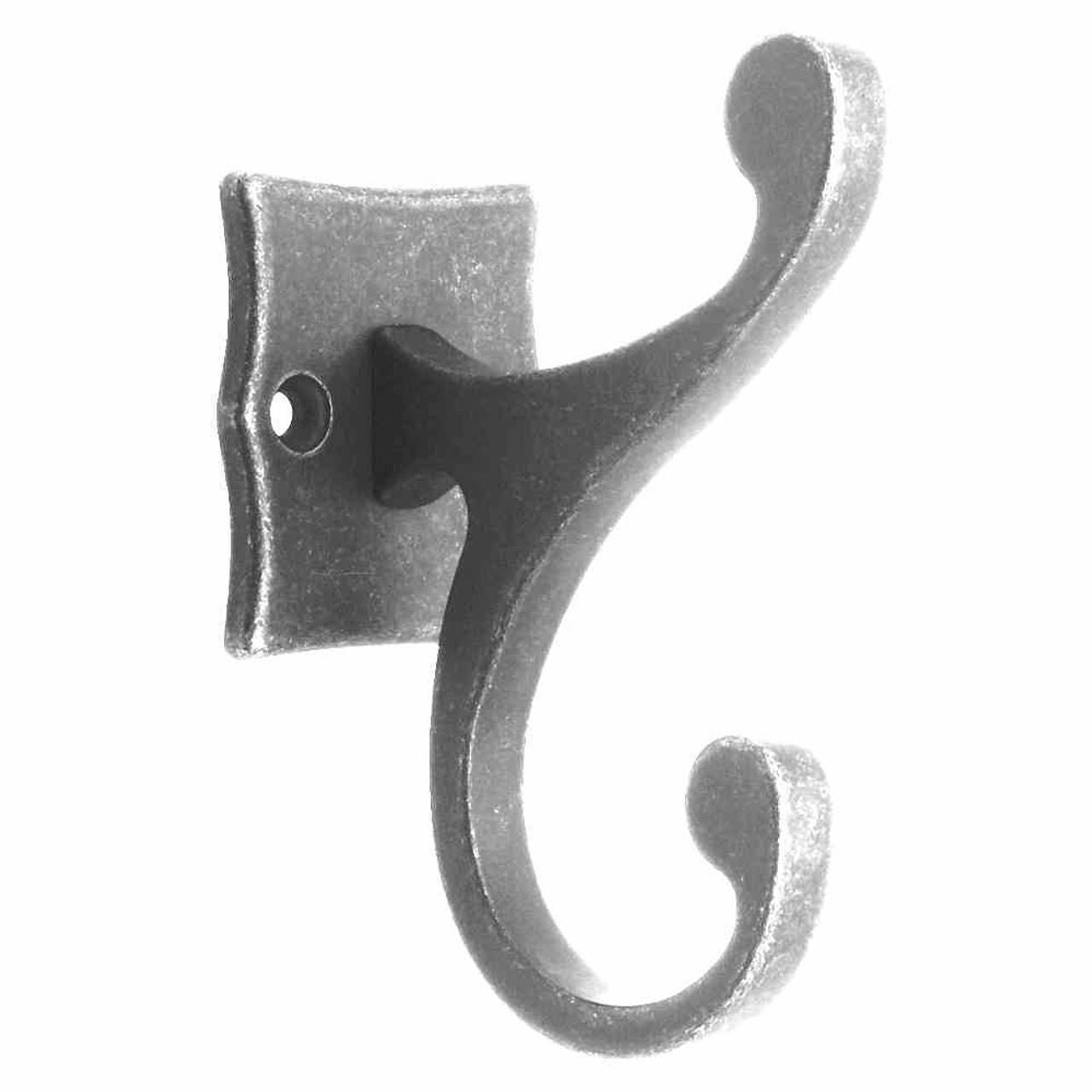 (5 Pack) Antique Iron Two Prong Scroll Hook (5 Pack) Antique Iron Two Prong Scroll Hook