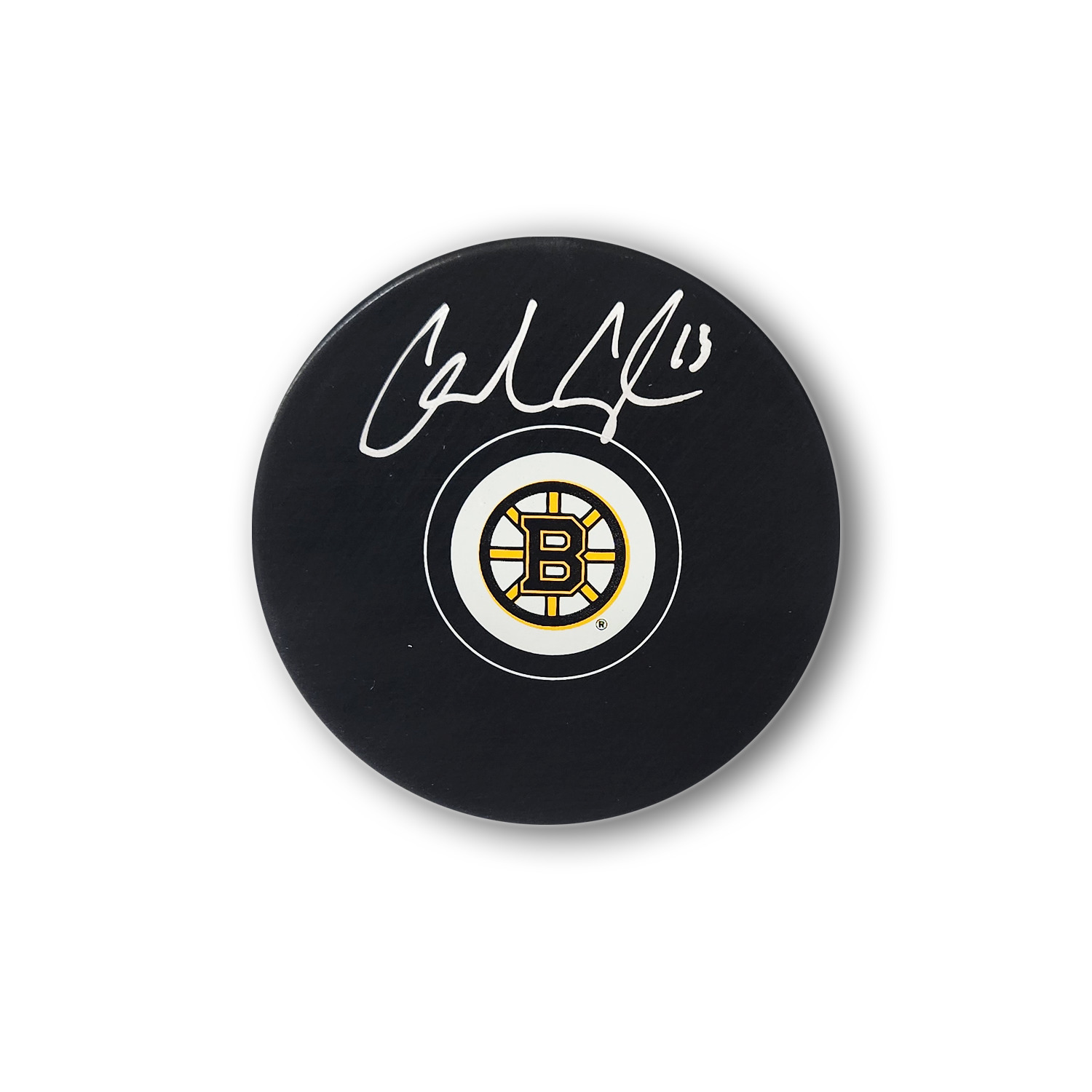 Charlie Coyle Autographed Boston Bruins Hockey Puck