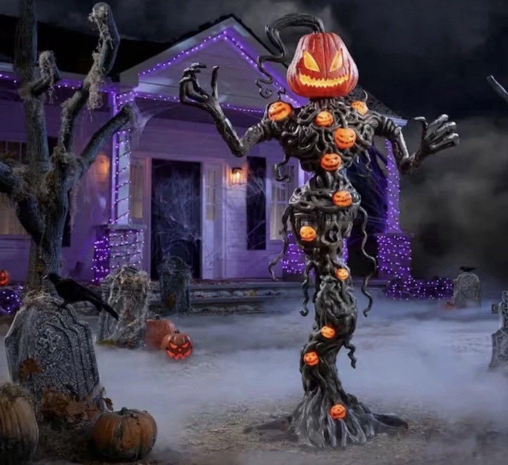 Home Accents Holiday 6.5Ft Wicked LED Pumpkin Vine Creature Halloween Prop Home Accents Holiday 6.5Ft Wicked LED Pumpkin Vine Creature Halloween Prop