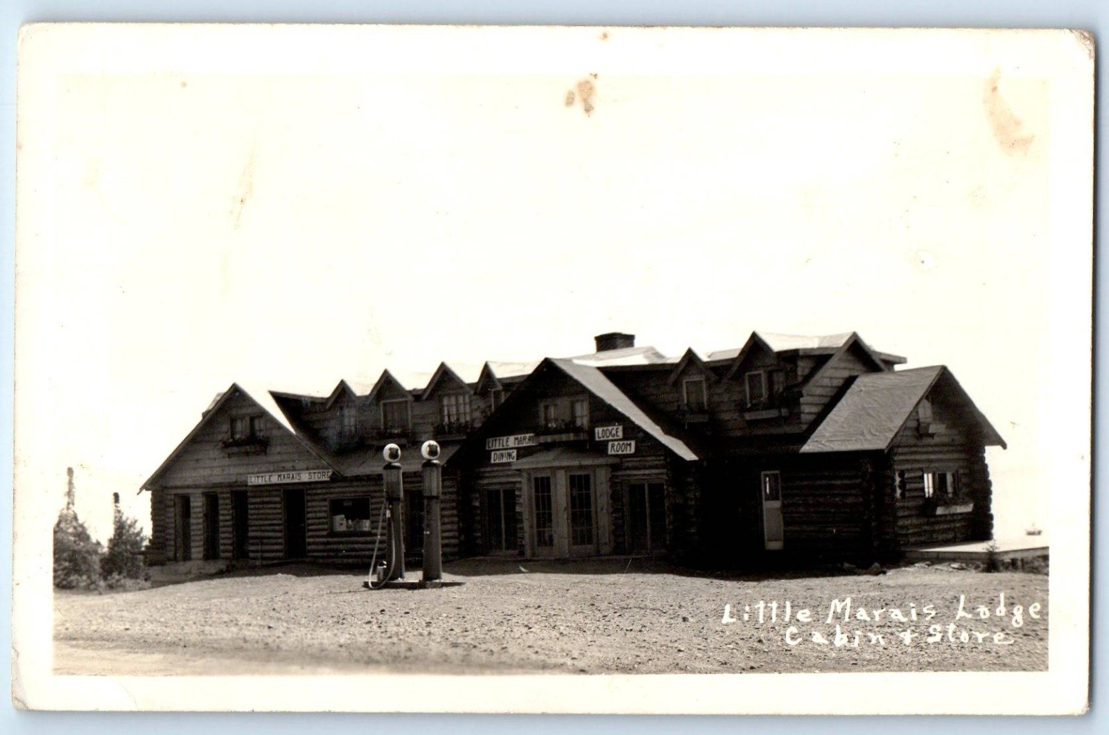 c1940\'s Little Marais Lodge Cabin Store Minnesota MN RPPC Photo Vintage Postcard c1940\'s Little Marais Lodge Cabin Store Minnesota MN RPPC Photo Vintage Postcard