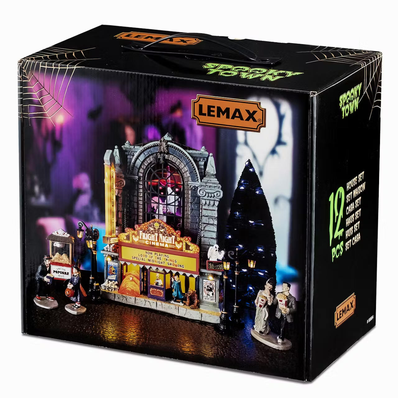 2025 LEMAX SPOOKY TOWN Halloween Village Set of 12 Pieces - FRIGHT NIGHT CINEMA 2025 LEMAX SPOOKY TOWN Halloween Village Set of 12 Pieces - FRIGHT NIGHT CINEMA