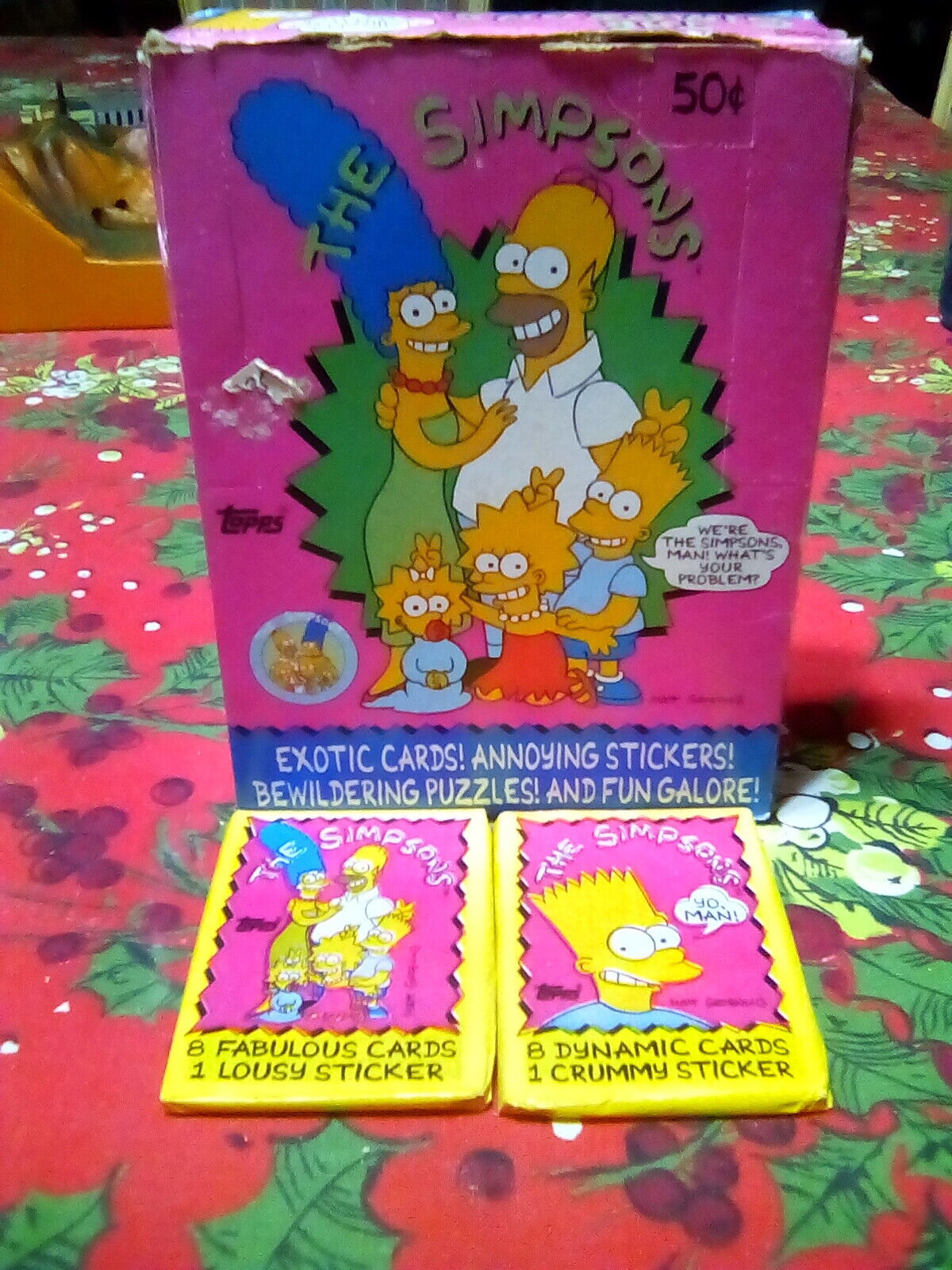The Simpsons 1990 Topps Trading Cards TWO Wax Packs NEW