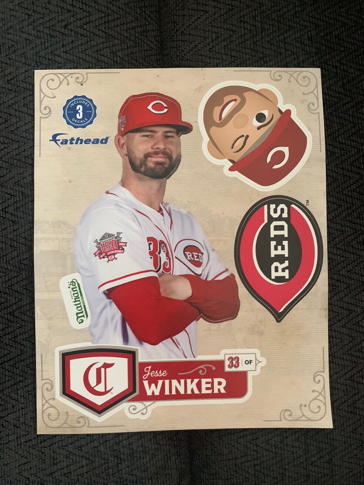 Jesse Winker Cincinnati Reds Fathead Sticker Page