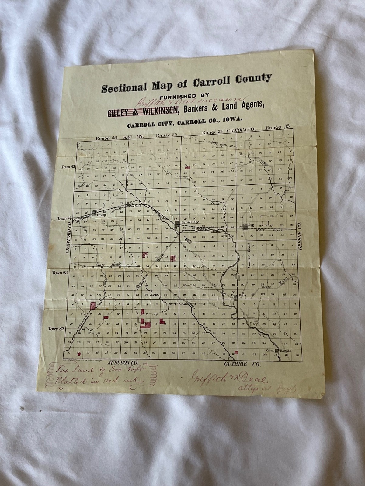 LAND SALES MAP CARROLL COUNTY SECTIONAL MAP GRIFFITH & DEAL ATTORNEY ST LAW LAND SALES MAP CARROLL COUNTY SECTIONAL MAP GRIFFITH & DEAL ATTORNEY ST LAW