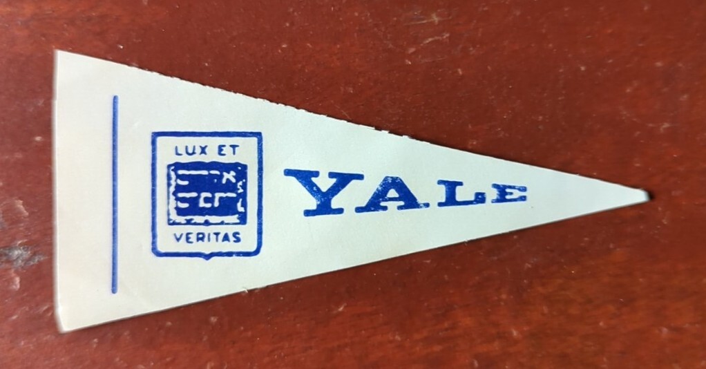 Very RARE Old Vintage Paper Decal Pennant 3.5\ Very RARE Old Vintage Paper Decal Pennant 3.5\