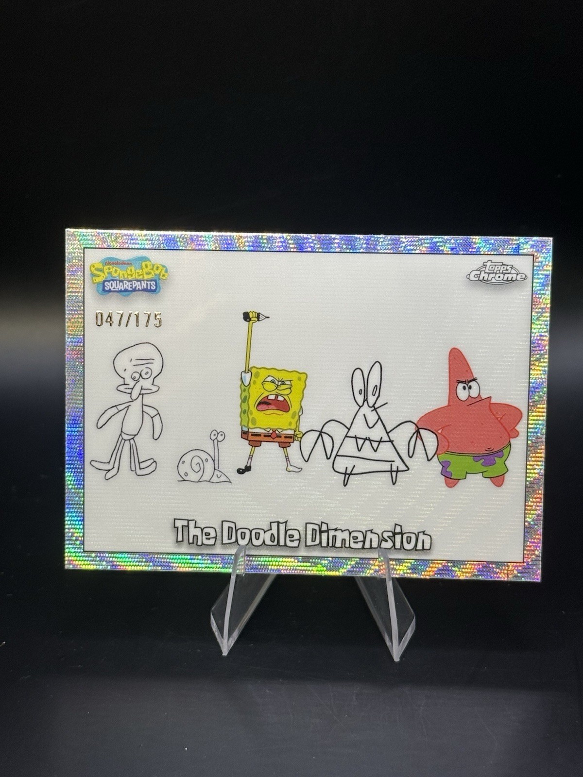 2025 Topps Chrome SpongeBob #163 Doodle Dimension /175 2025 Topps Chrome SpongeBob #163 Doodle Dimension /175
